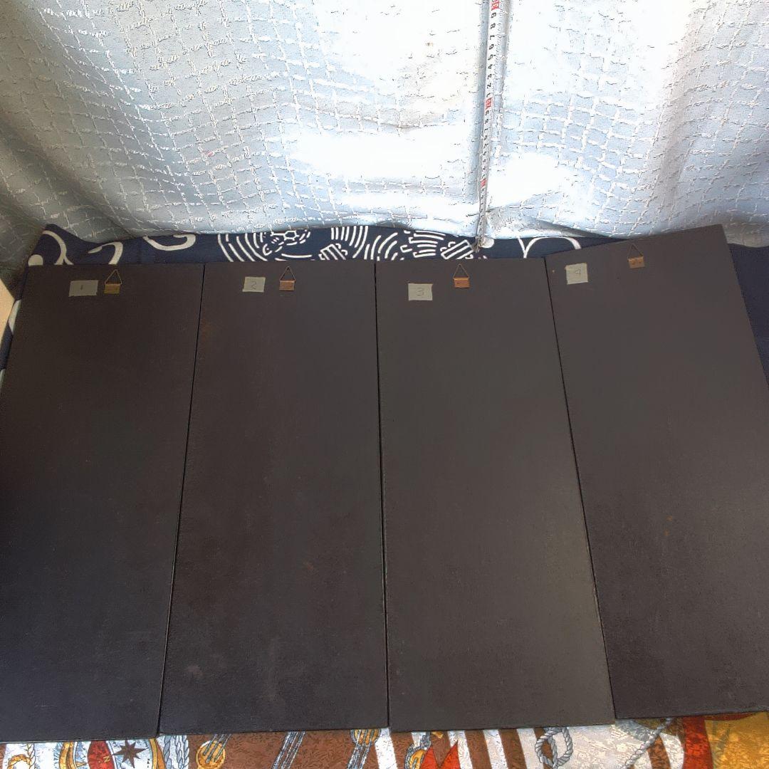 骨董４手彫り漆器 伝統的農村風景 4枚セット