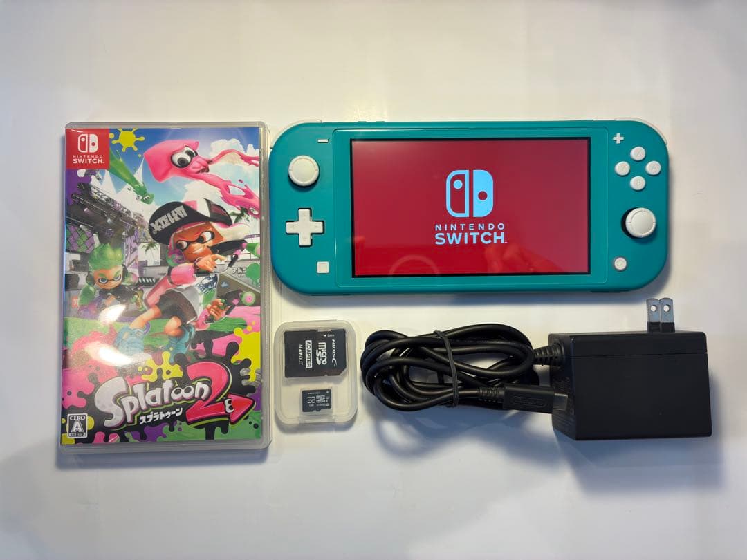 【美品】Nintendo Switch Lite ターコイズ +スプラトゥーン2