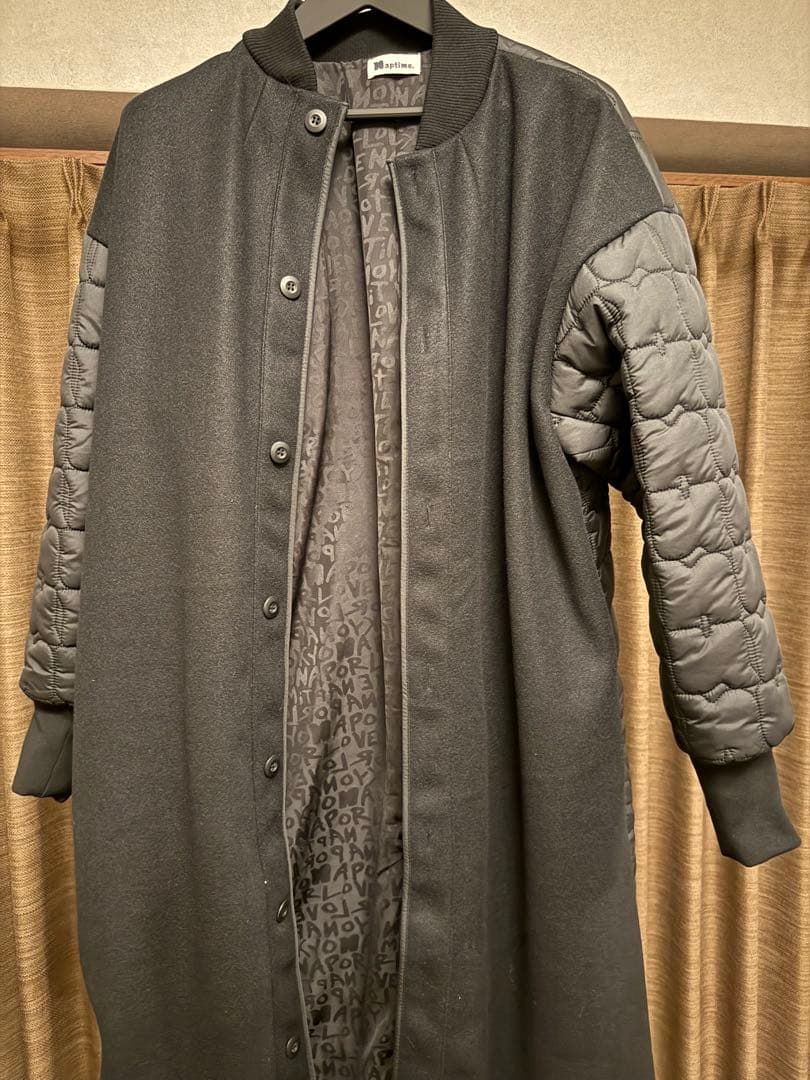 Naptime. 切替コート ブラック Sサイズ　美品
