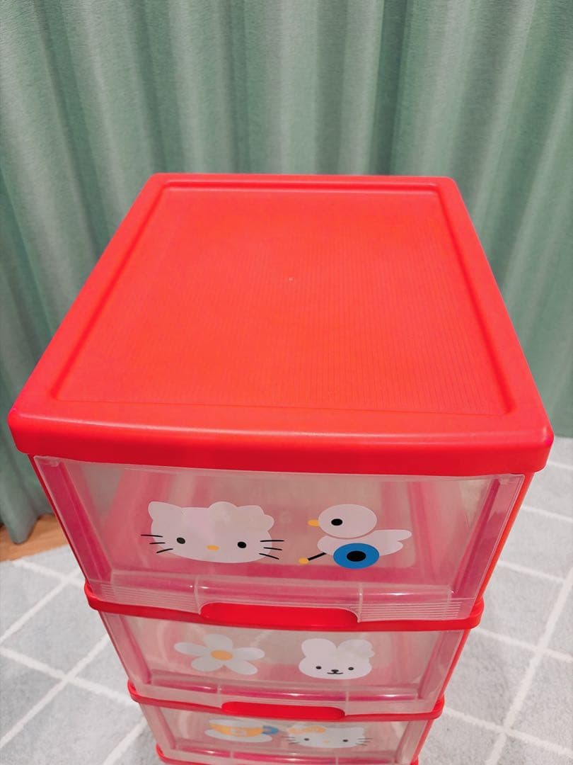 激レア✨ レトロ キティ 収納ケース 引き出し 4段 チェスト 当時物