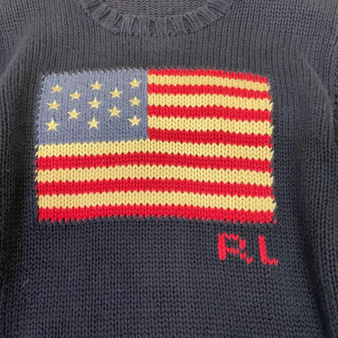 美品　Polo Ralph Lauren 星条旗　アメリカ国旗セーター　希少