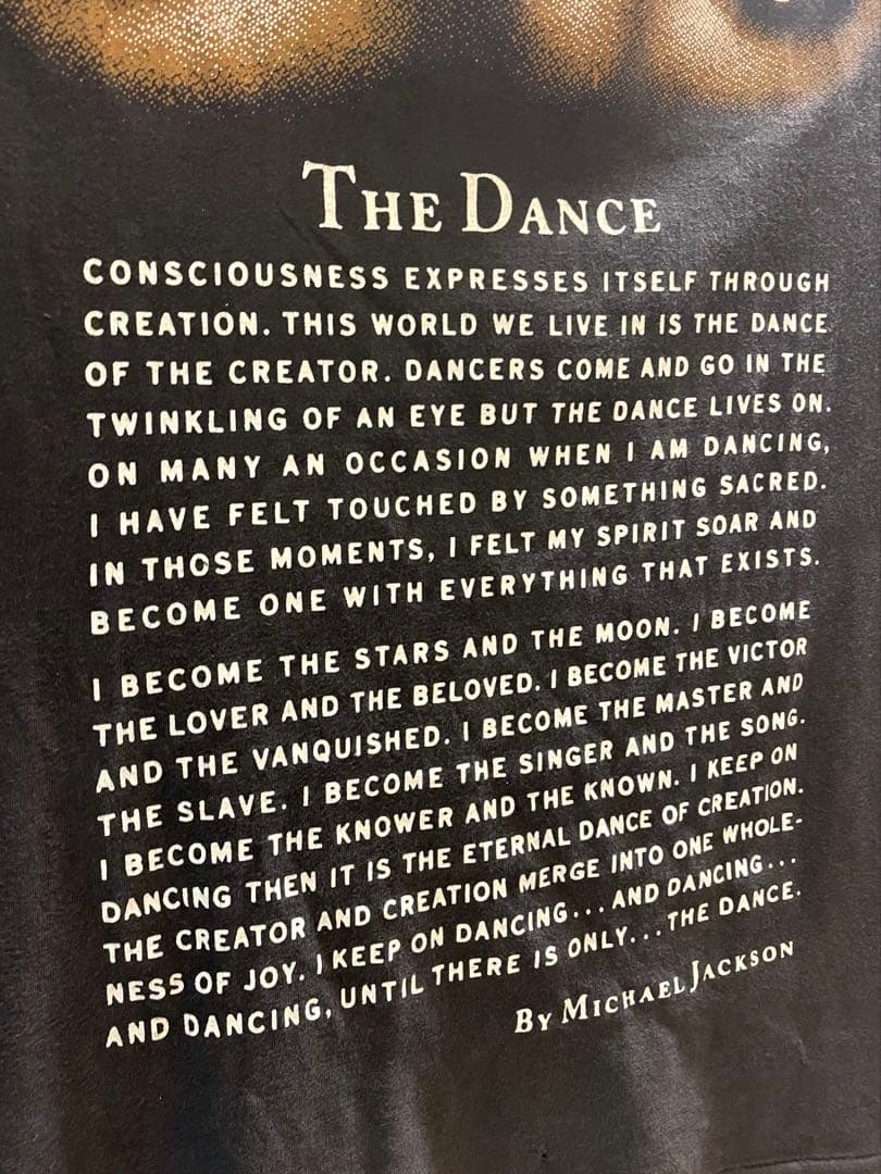 90s MICHAEL JACKSON THE DANCE Ｔシャツ