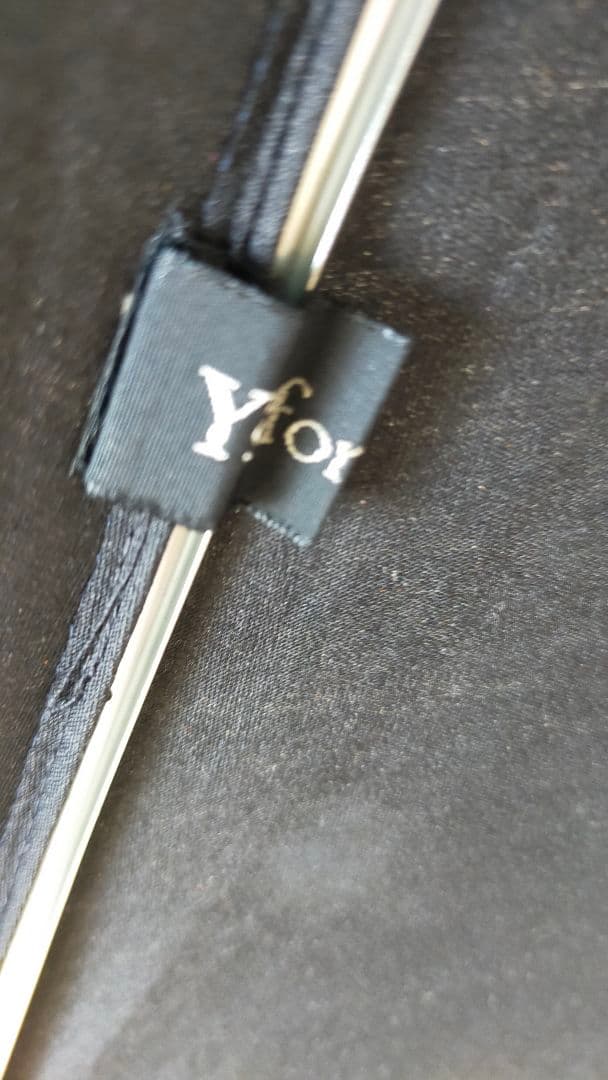 Y’s YOHJI YAMAMOTO ブラック 長傘 ウッドハンドル 12本骨