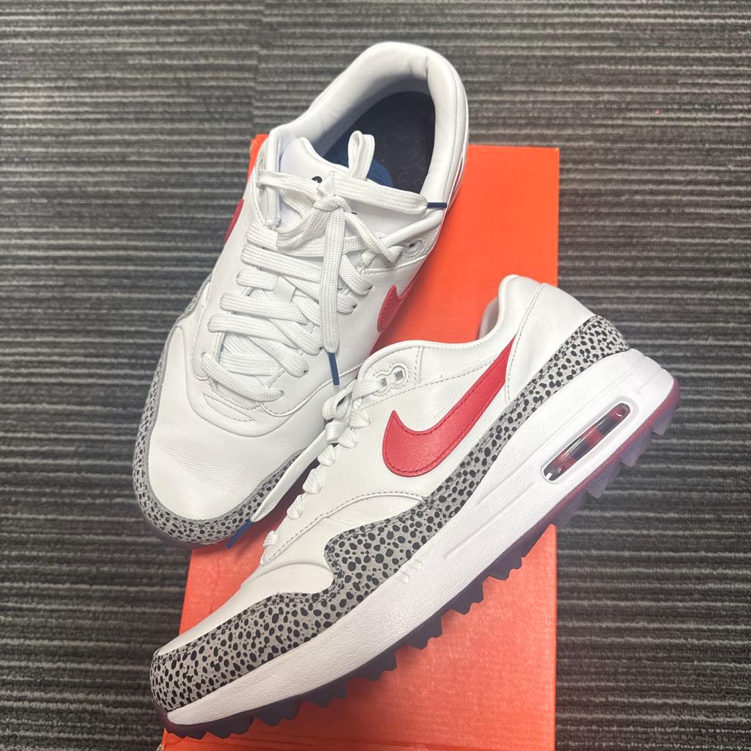 Nike Air Max 1 GOLF シューズ ホワイト/レッド　サファリ