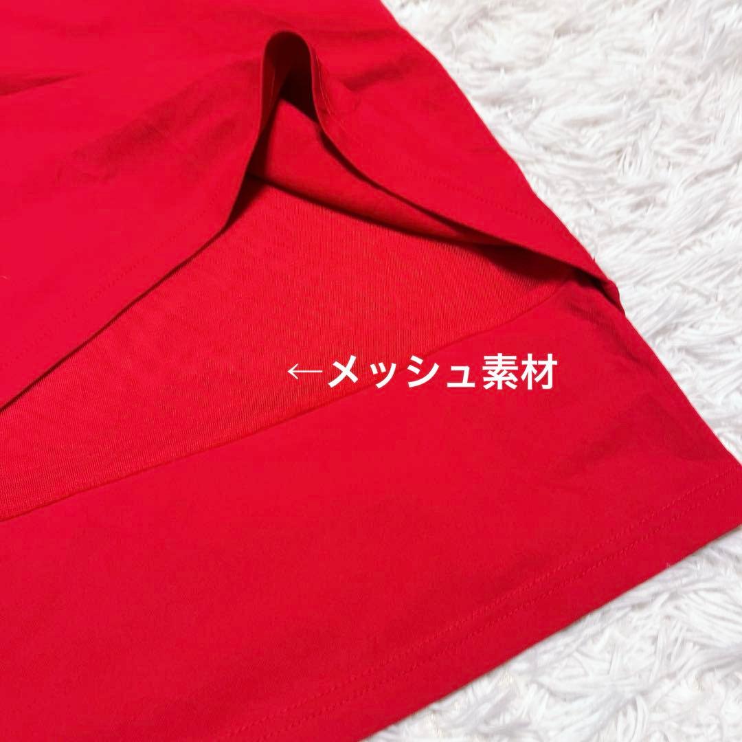 LANVIN SPORT 半袖 ワンピース レッド 赤 ゴルフ ウエア 40