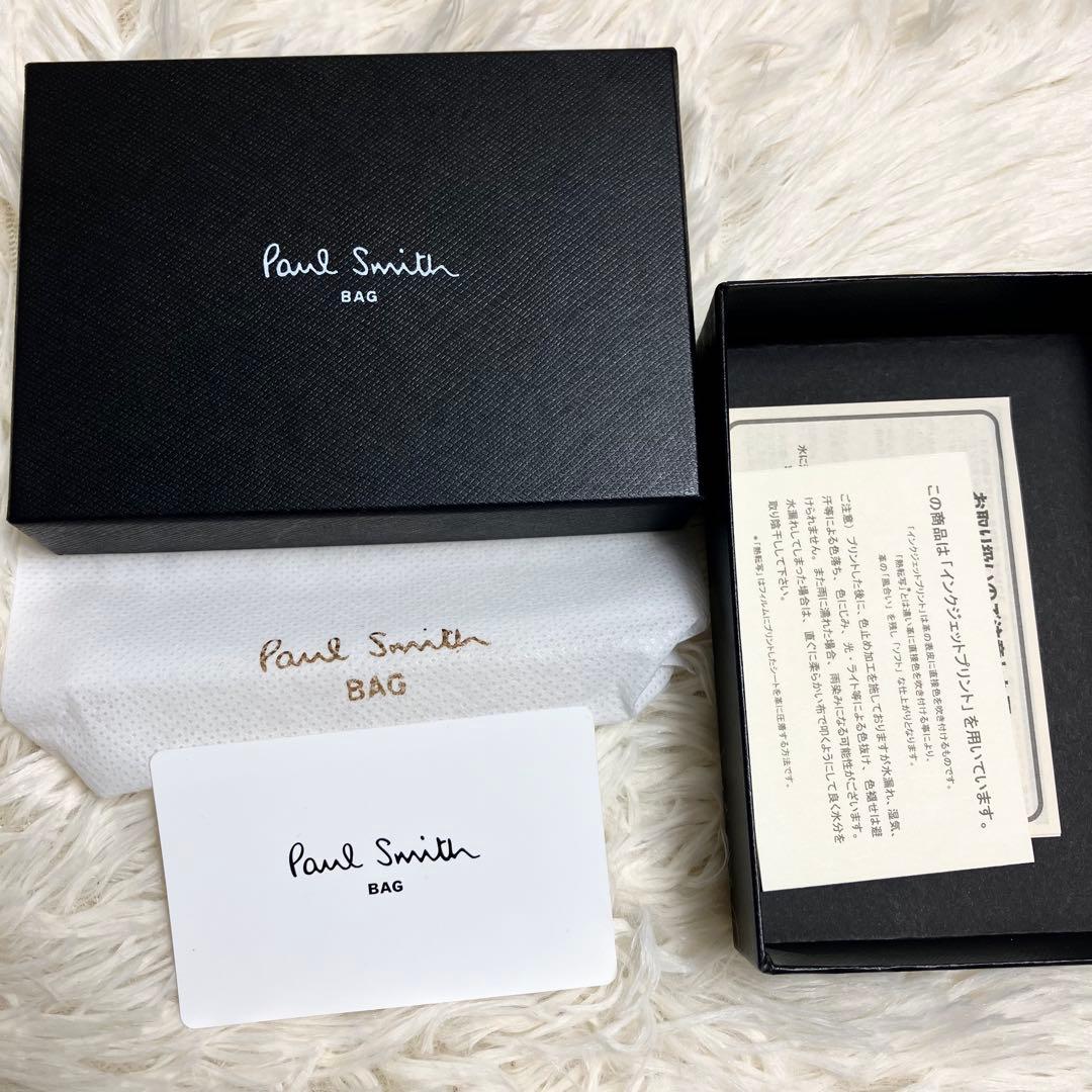 【未使用品】ポールスミス ケース マルチカラー 近年モデル サフィアーノ
