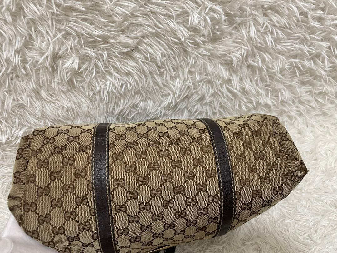 【美品】GUCCI グッチ キャンバス シェリーライン ボストン 211935