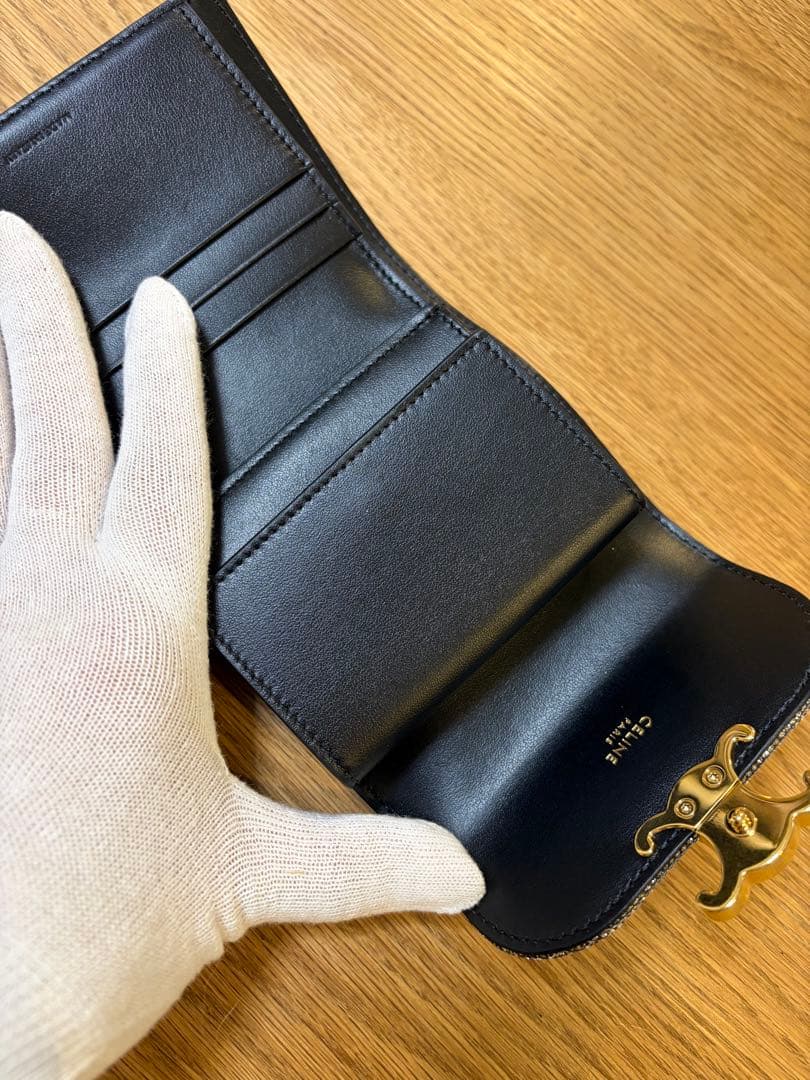 希少！⭐︎セリーヌ トリオンフ グリッター フラップ ウォレット⭐︎ 三つ折り財布