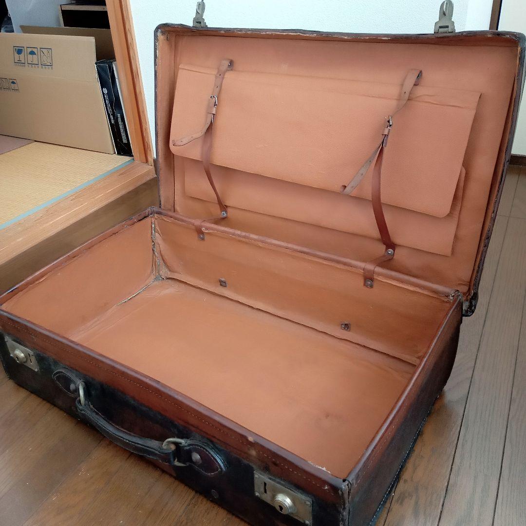 イギリスアンティーク　レザートランク