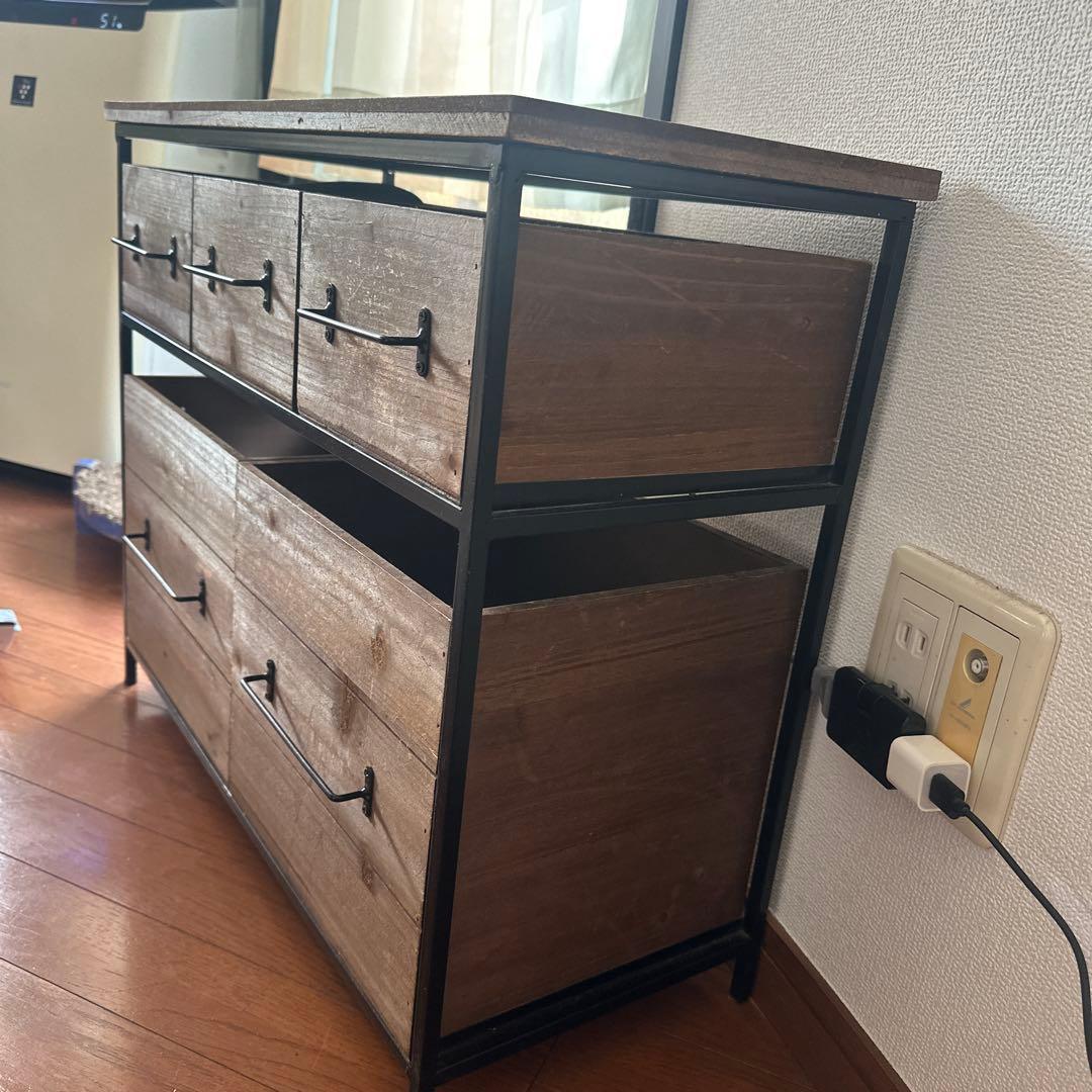 【直接渡¥5500】salut! アイアンウッド 5ドロワーマルチラック サリュ