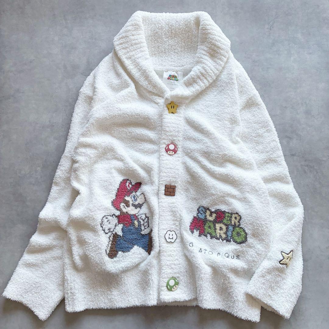 【rinchan様】ジェラートピケスーパーマリオ ジャガードショールカーディガン