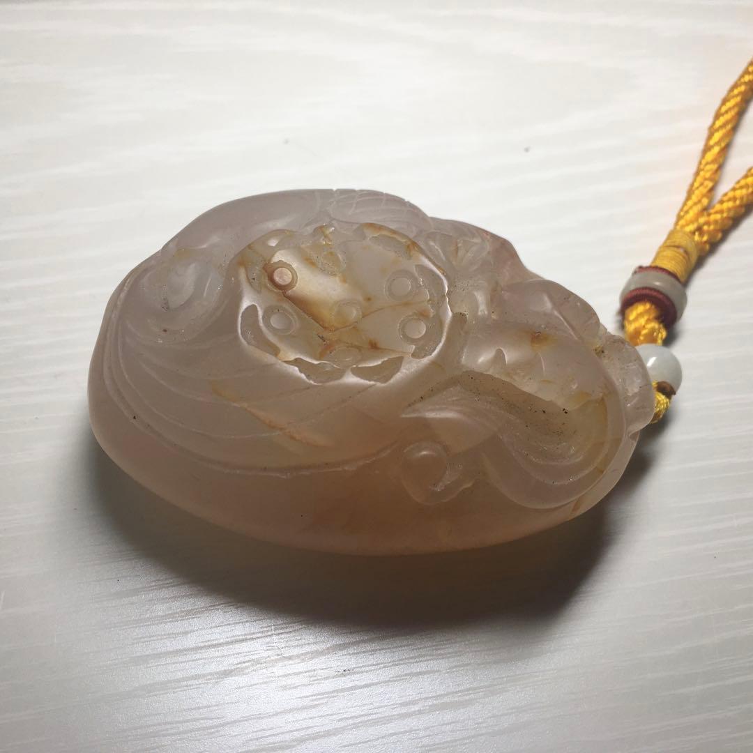 稀少 天然石 握り石 金魚