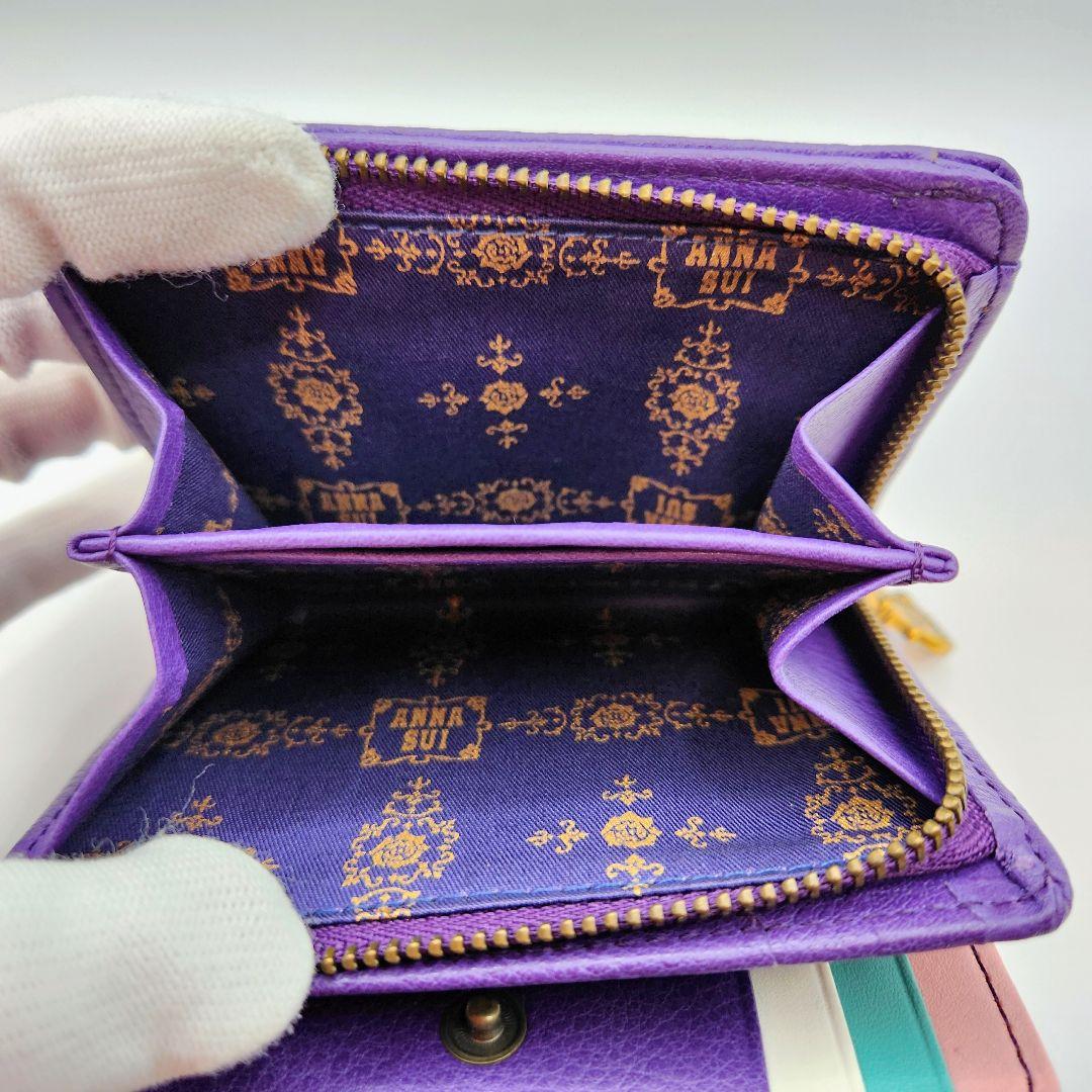 《未使用》ANNA SUI アナスイ 鬼滅の刃コラボ 胡蝶しのぶ 二つ折り財布