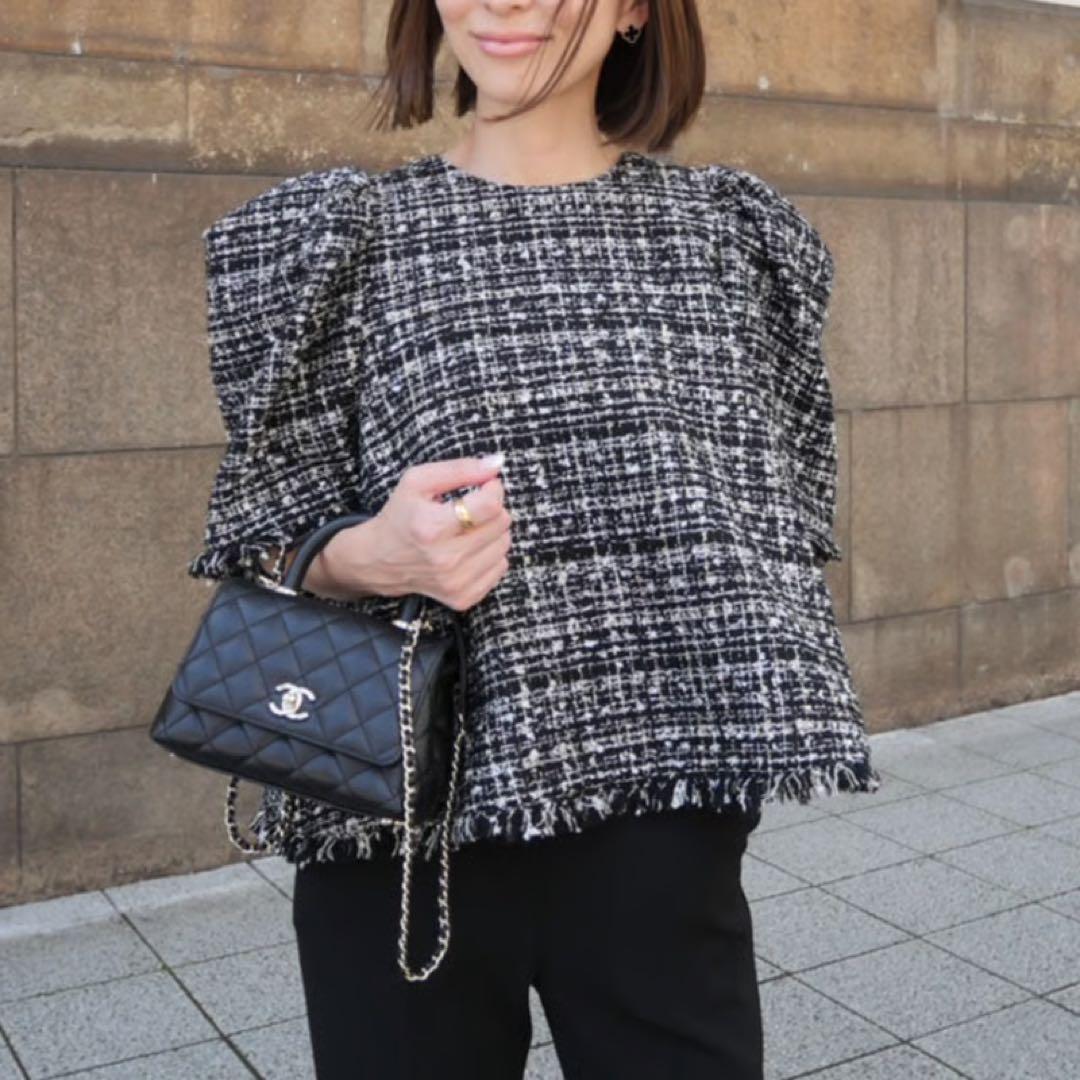 Heve ヘイブ Bubbly Tweed black
