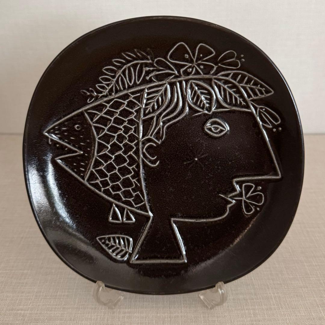 グスタフスベリ ピアッツァ プレート　19cm 女性と魚