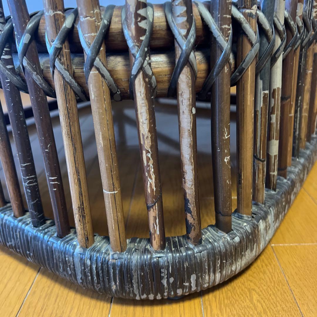 YAMAKAWA ラタン 籐 ヴィンテージ アンティーク 椅子 コーナー ④