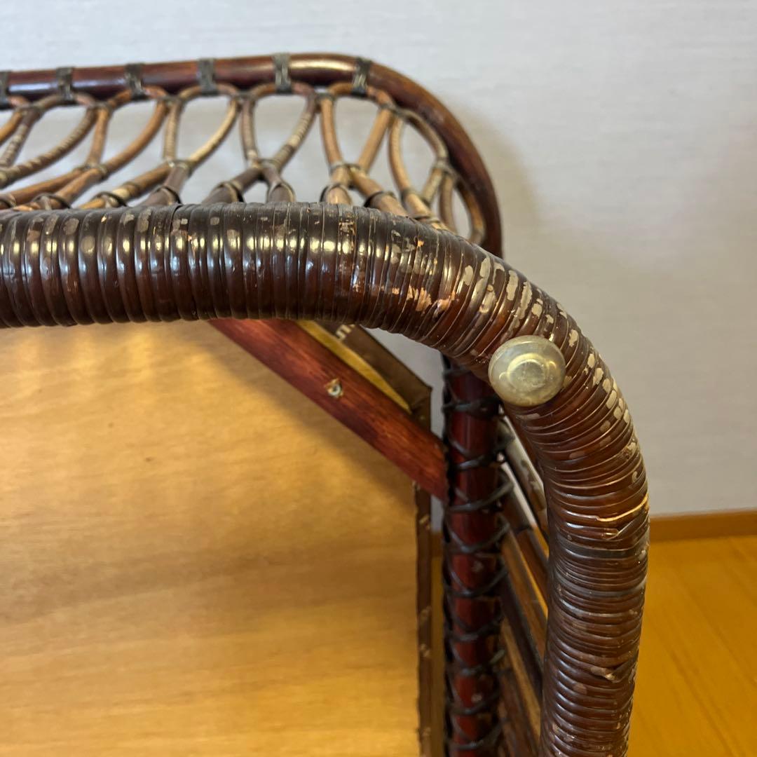 YAMAKAWA ラタン 籐 ヴィンテージ アンティーク 椅子 コーナー ④