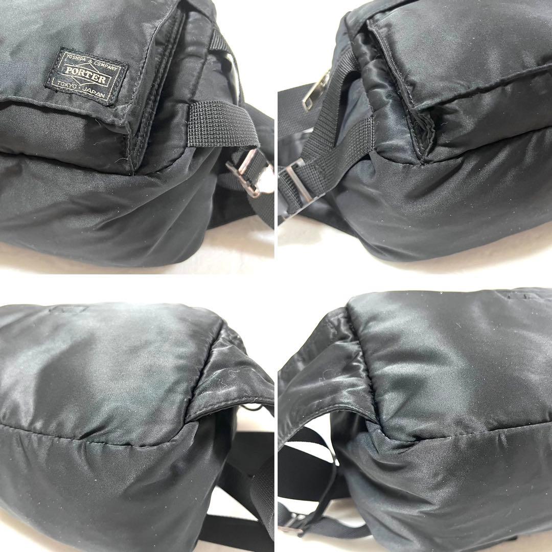 【良品】PORTER ポーター タンカー ウエストバッグ ブラック ボディバッグ