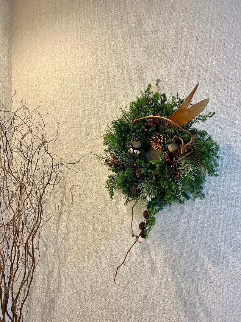 コニファー　クリスマス　リース　約30㎝　冬
