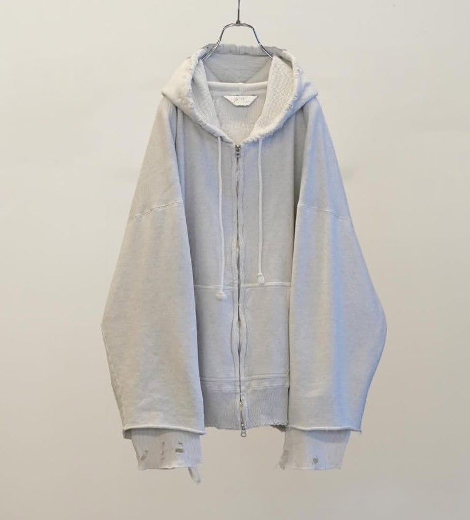 トップス ANC-STORE-EX04 DAMAGE ZIP-UP HOODIE