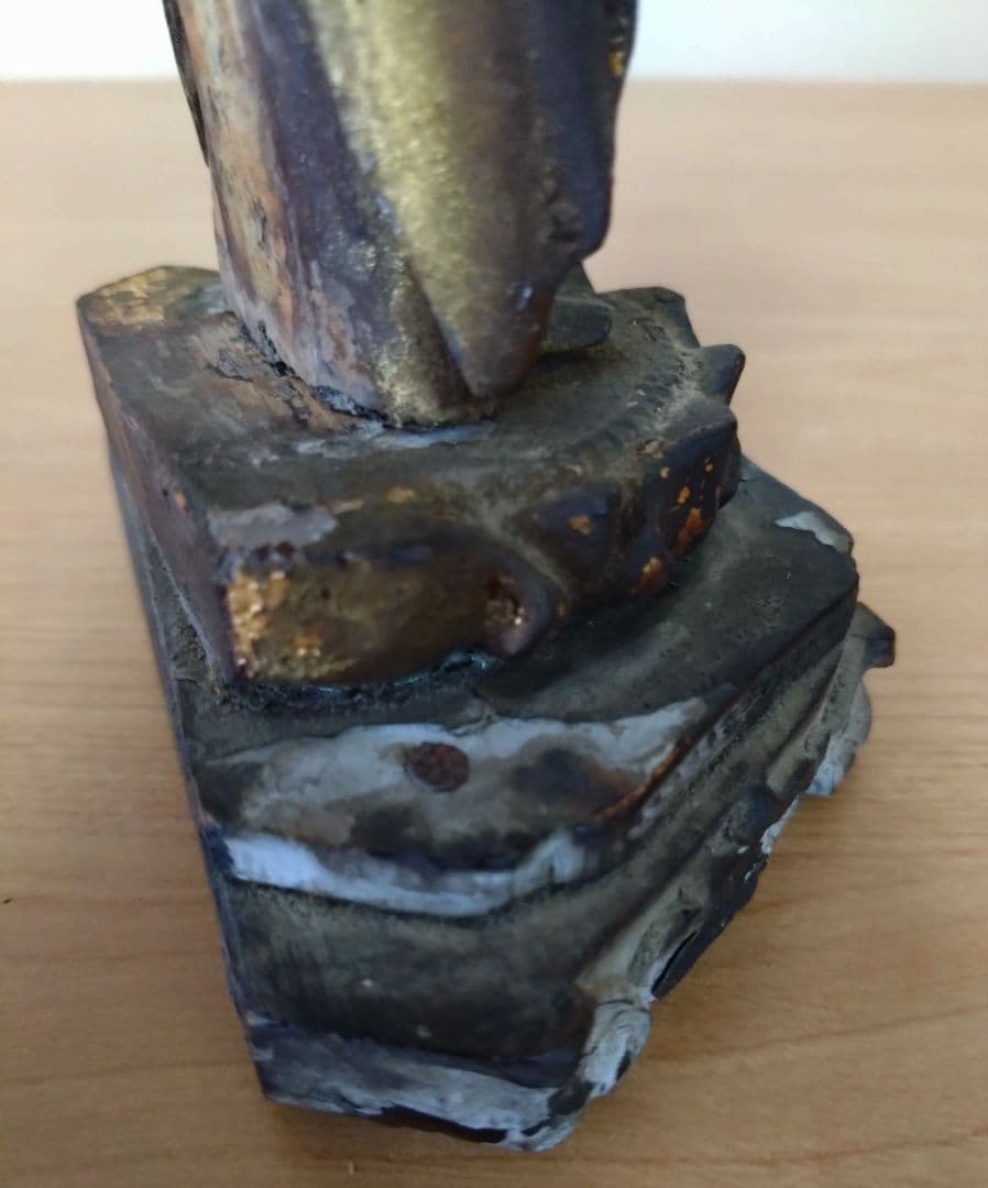 木彫り　金彩　阿弥陀如来像　江戸時代