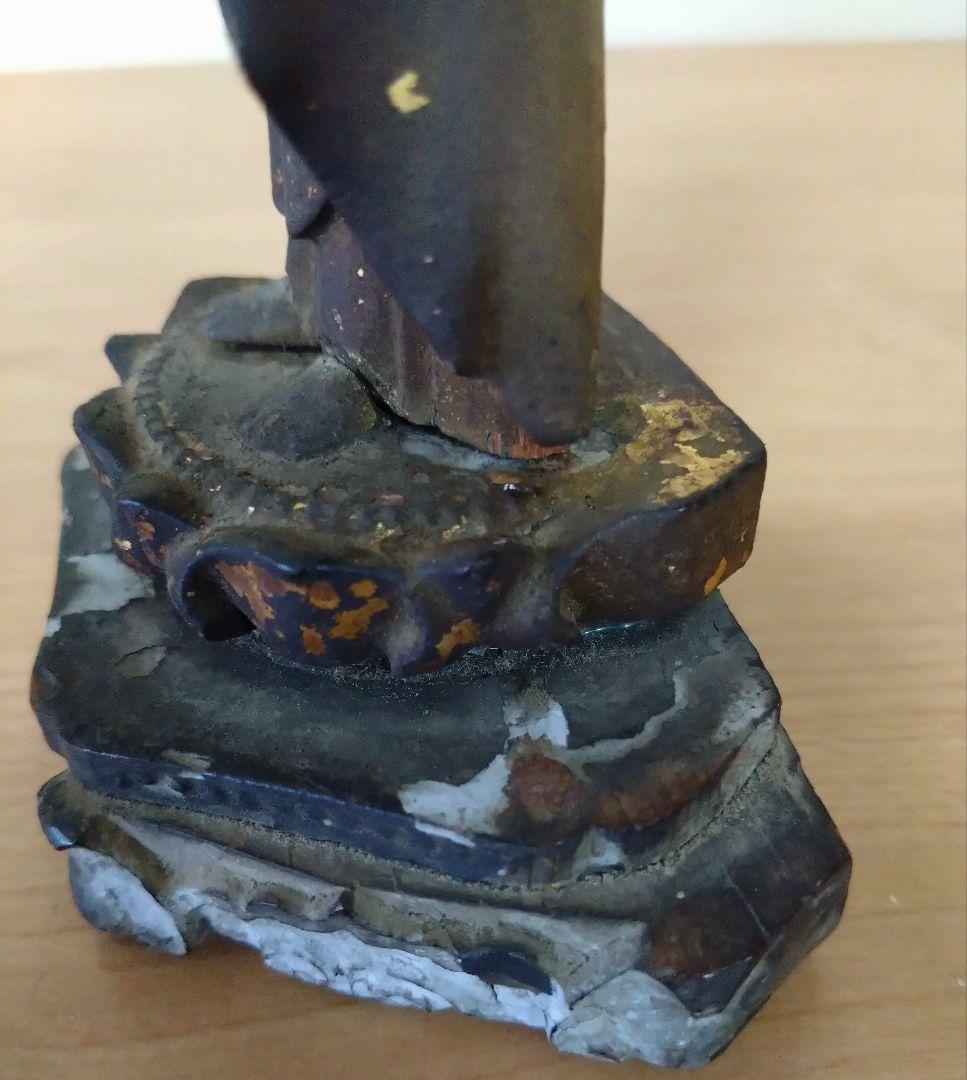 木彫り　金彩　阿弥陀如来像　江戸時代