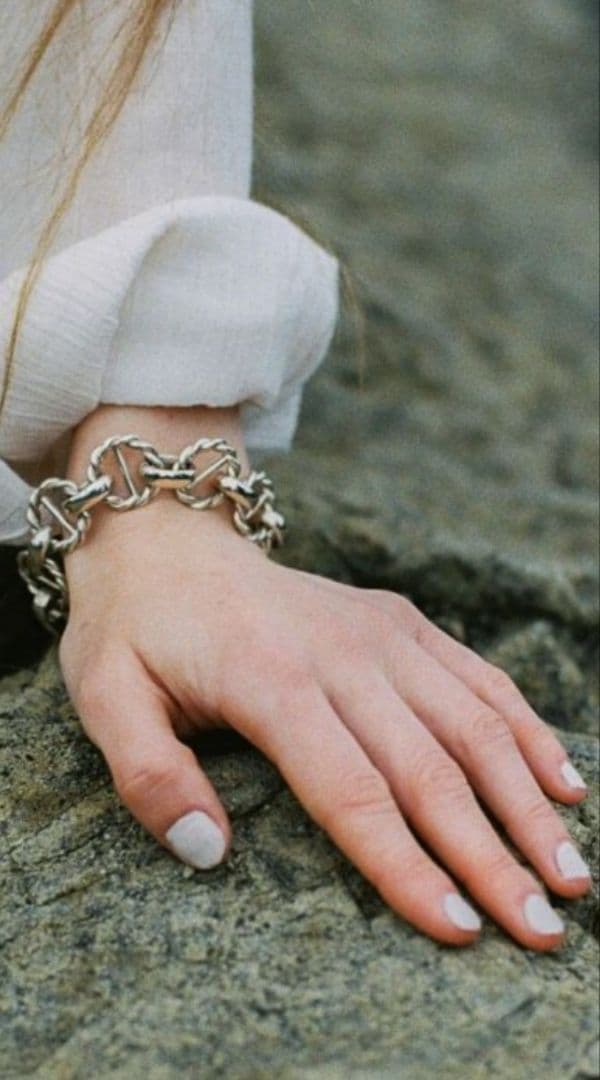 つ*様 シルバー チェーンリンク ブレスレット