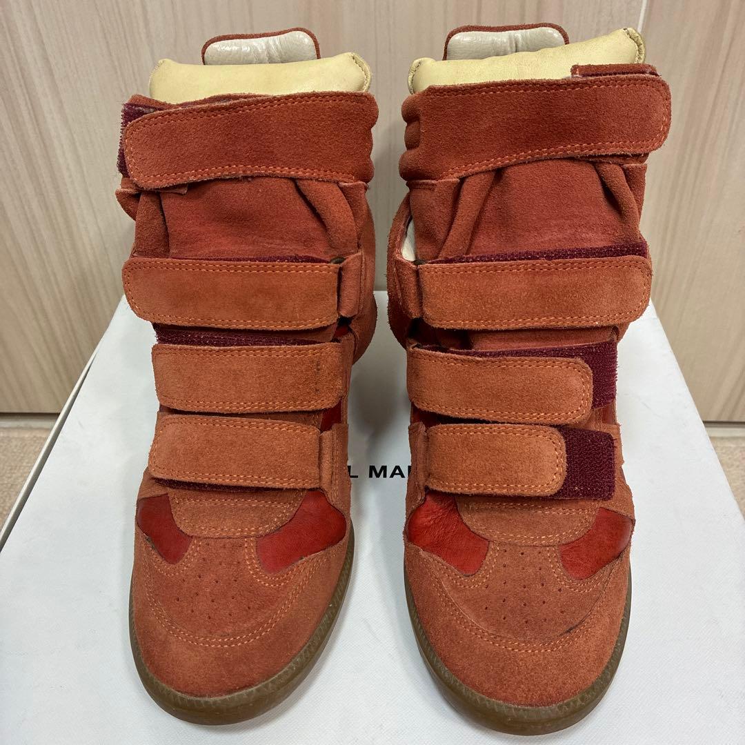 イザベル マラン ハイカットスニーカー レッド 38