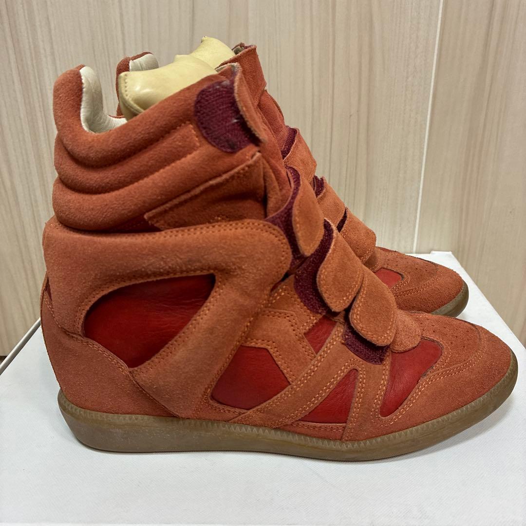 イザベル マラン ハイカットスニーカー レッド 38