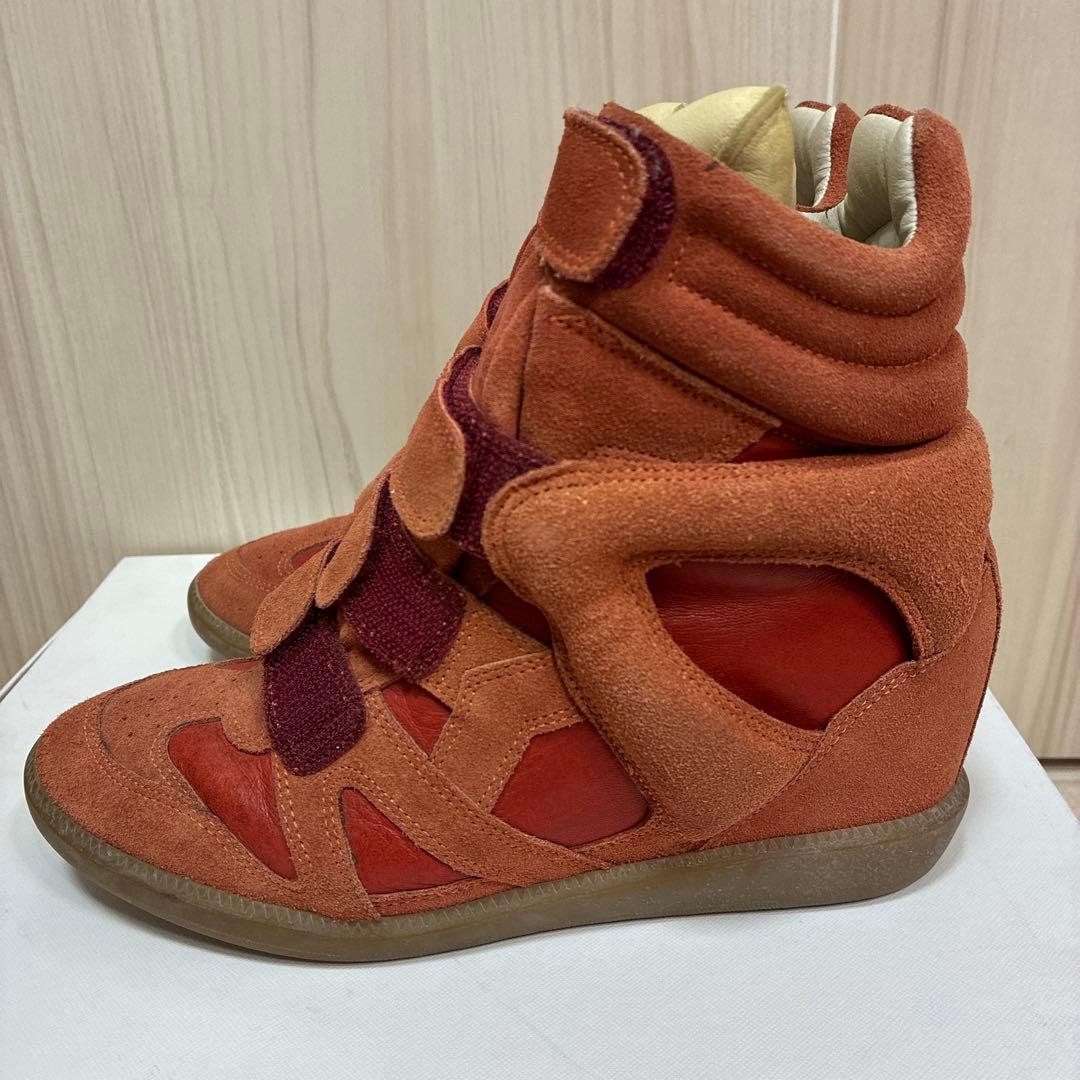 イザベル マラン ハイカットスニーカー レッド 38