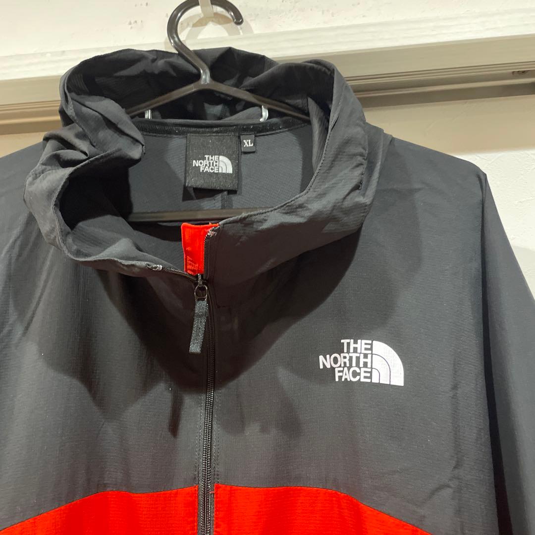 【美品】ノースフェイス　スワローテイル フーディ　XL 黒×赤