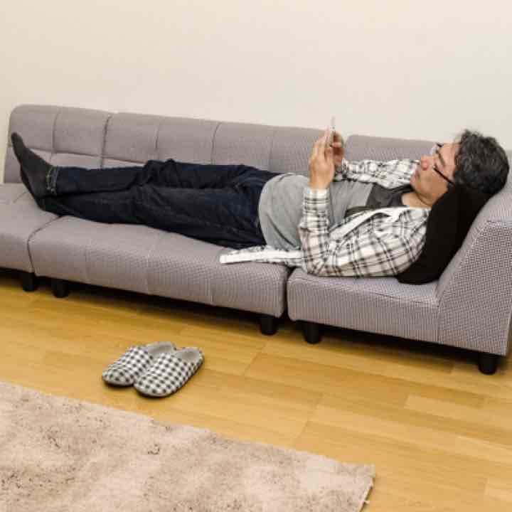 DOMINO　コーナーソファ3点セット　千鳥格子　BK/BR/GR/RD