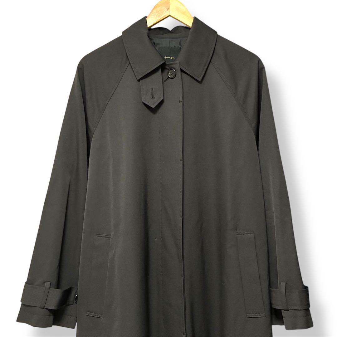 【美品】spick and spanステンカラーウールトレンチ ダークグレー