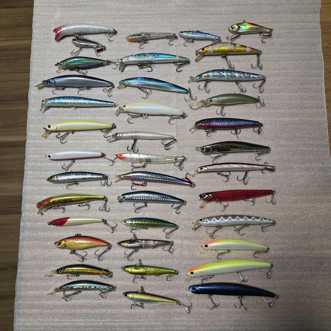 シーバスルアーセット　38個　VS3040ケース付き　ローリングベイト悟空