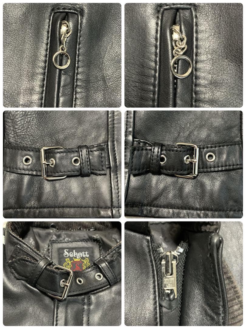 美品 SCHOTT ショット クラシックレーサー レザージャケット シングル