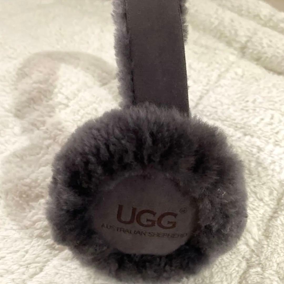 【美品】UGG グレー ファー イヤーマフ