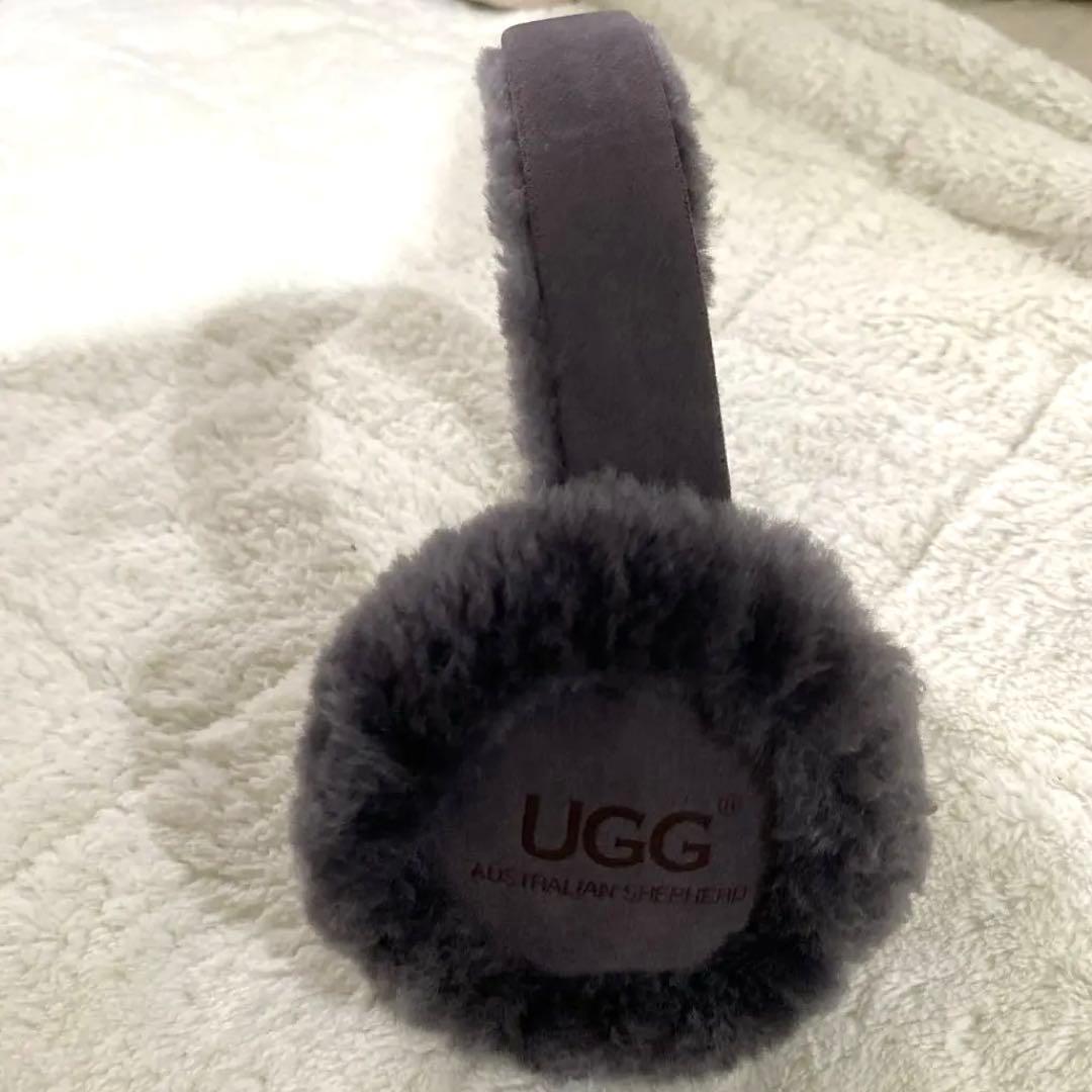 【美品】UGG グレー ファー イヤーマフ