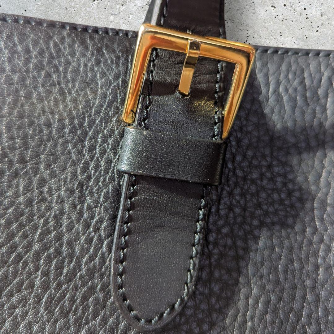 Buberry's ブラック レザー シボ皮 トートバッグ 内側ノバチェック