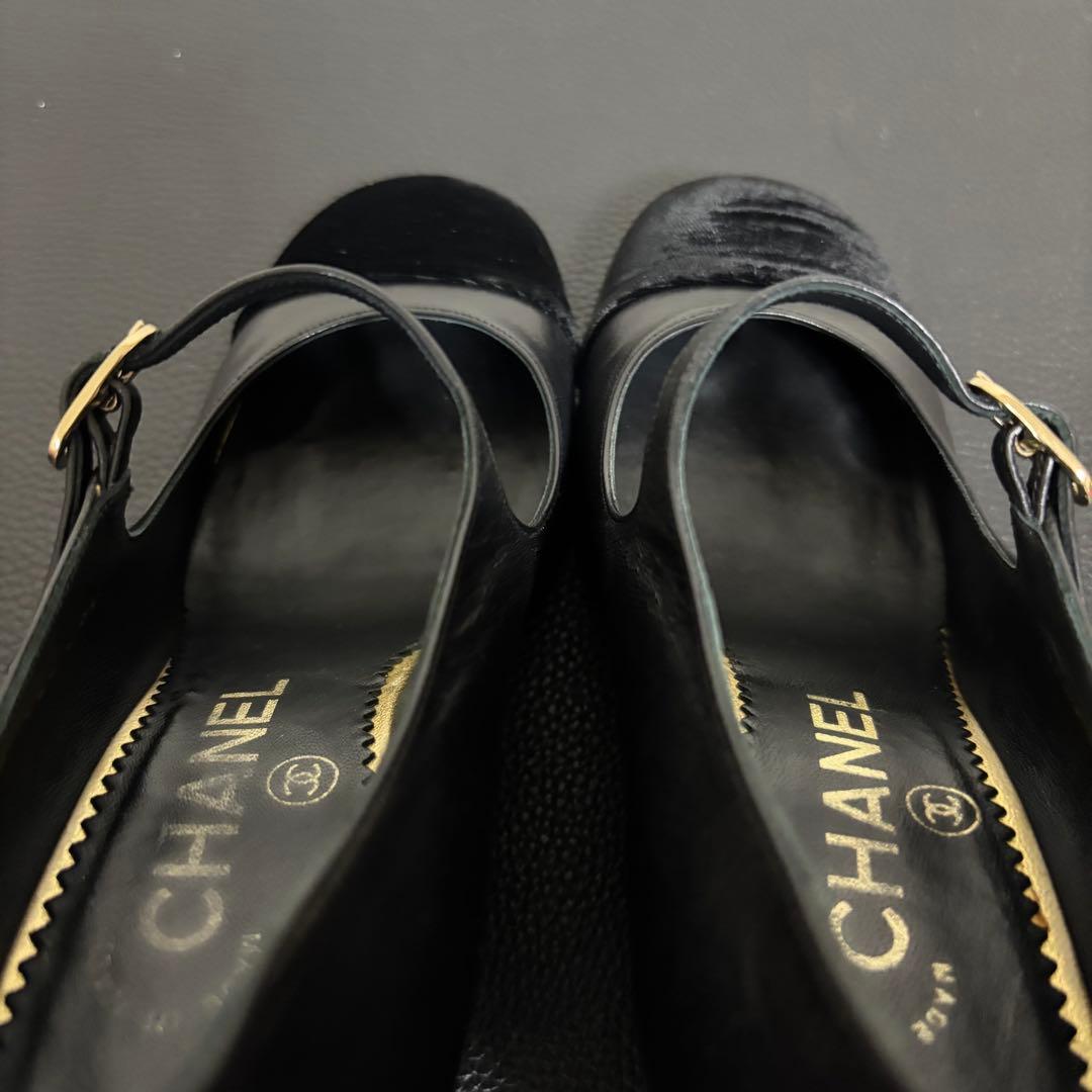 CHANEL ヒール　ウェッジソールパンプス