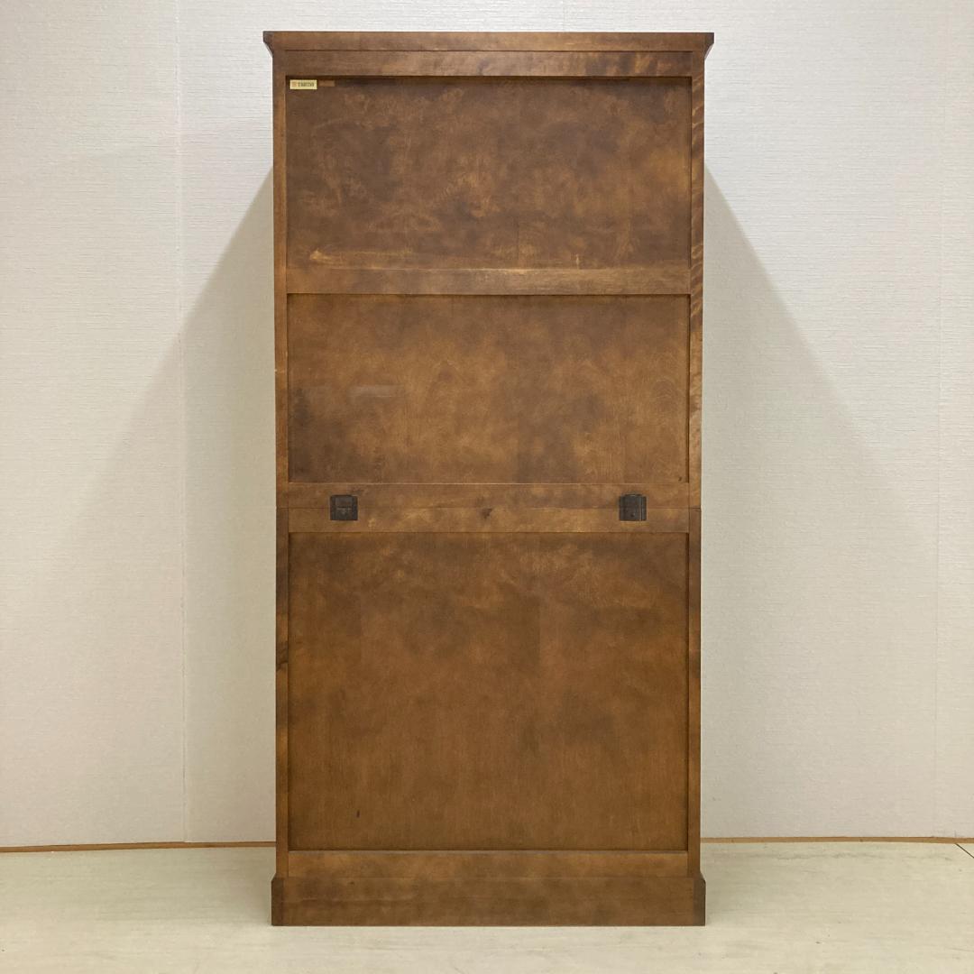 北海道民芸家具 食器棚 カップボード キッチンボード 木製 収納棚 無垢材 樺材