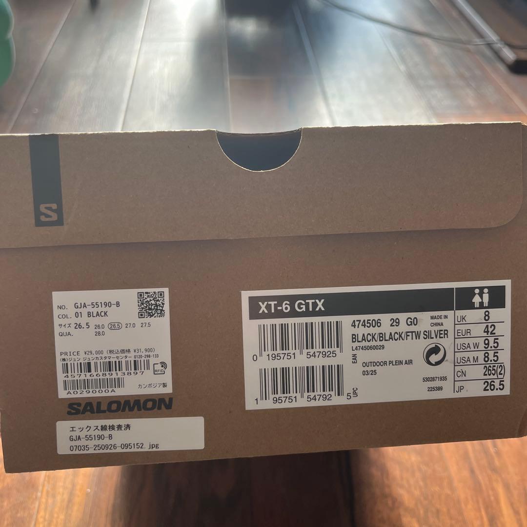 SALOMON GORE-TEX トレイルスニーカ　XT-6 GTX
