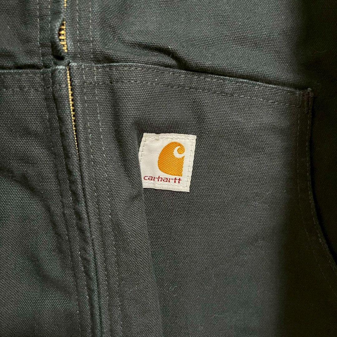 YBF25【USA製】Carhartt　アクティブジャケット【メンズ2XLT】黒