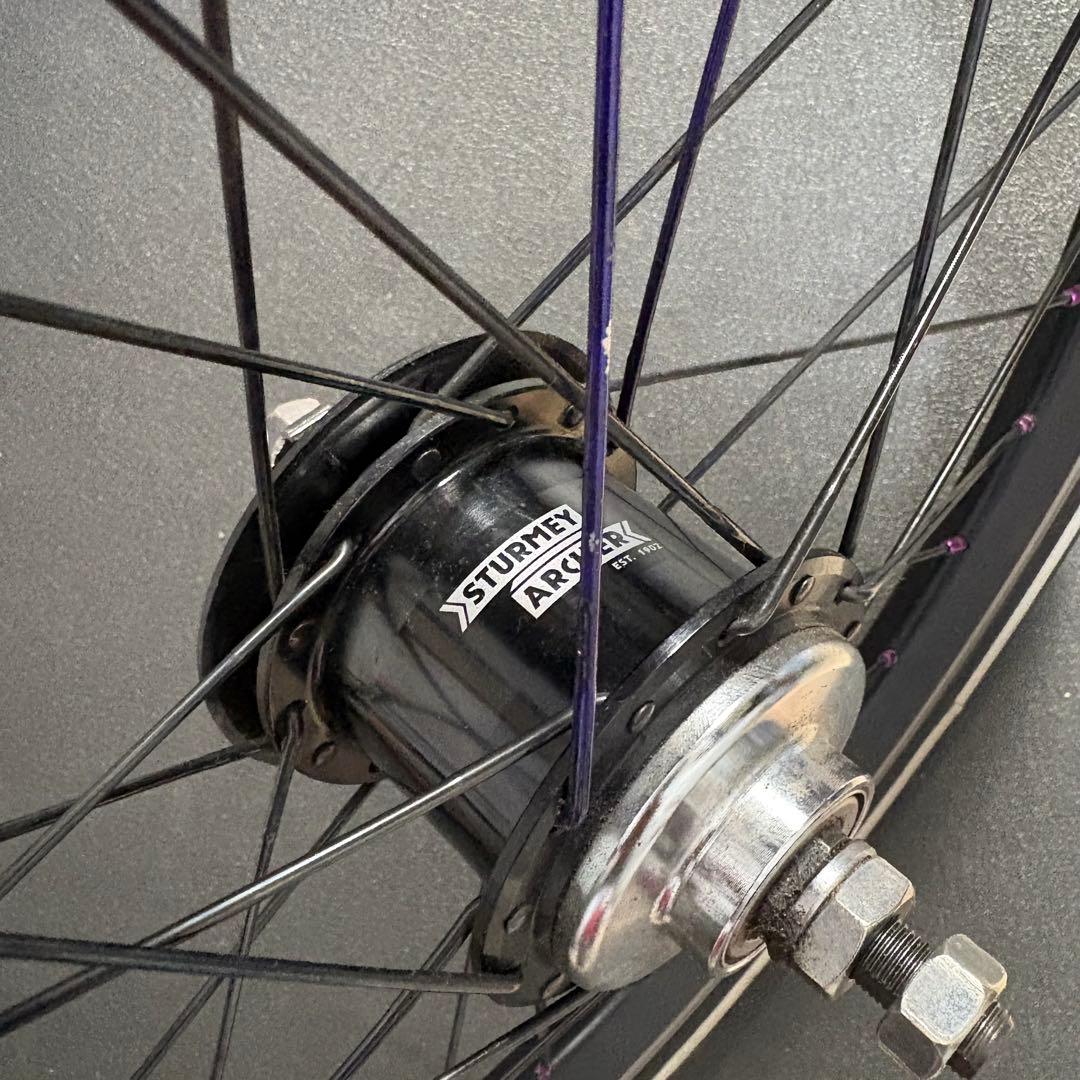 ブロンプトン純正6速ハブ＋手組みホイール＋16インチ用ホイールケース＋予備タイヤ