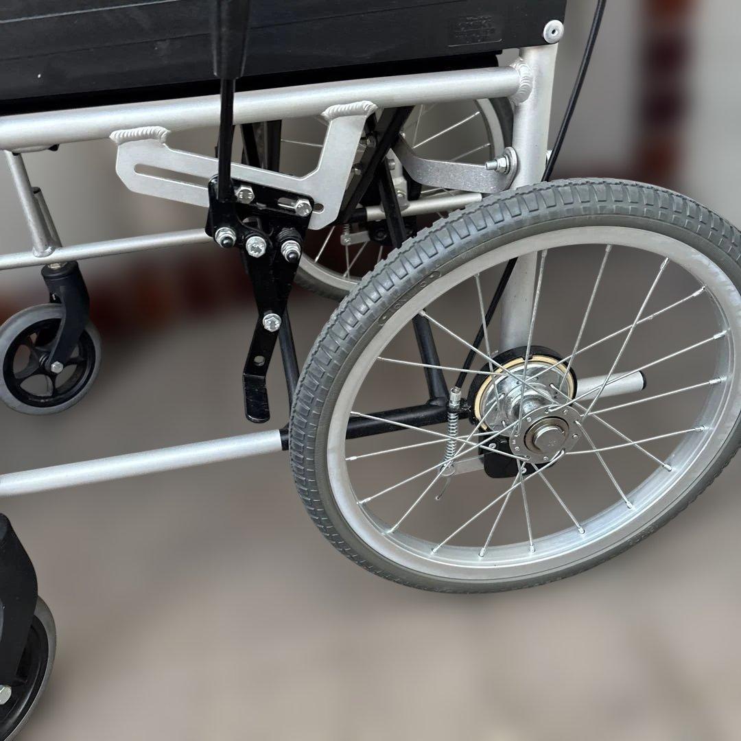 折りたたみ式 ネイビー 介助用車椅子wheel chair MIKIブレーキ付き