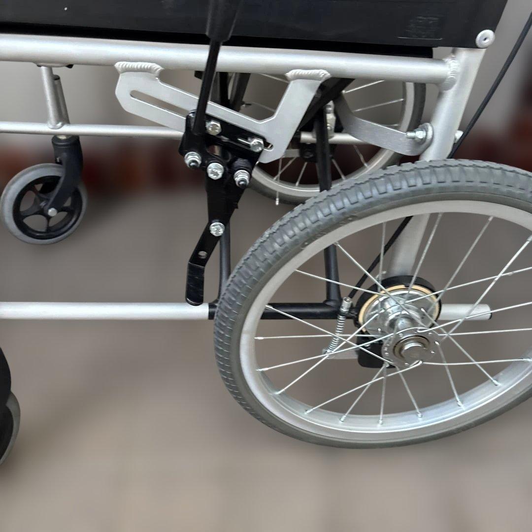 折りたたみ式 ネイビー 介助用車椅子wheel chair MIKIブレーキ付き
