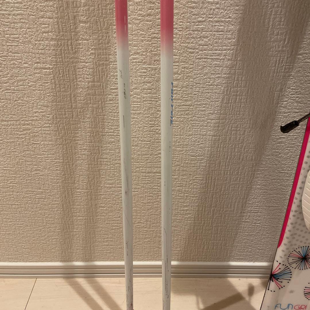 スキー120cm　靴22cm ストック　ロシニョール　サロモン　ジュニア　子ども