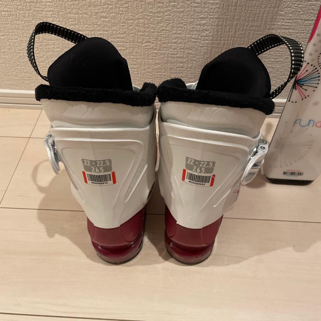 スキー120cm　靴22cm ストック　ロシニョール　サロモン　ジュニア　子ども