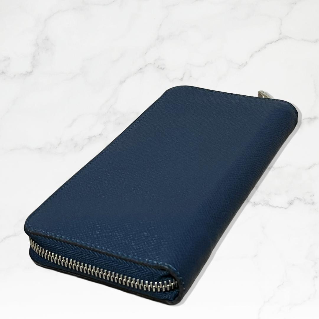 美品 LOUIS VUITTON ヴェルティカル 長財布 タイガ ネイビー