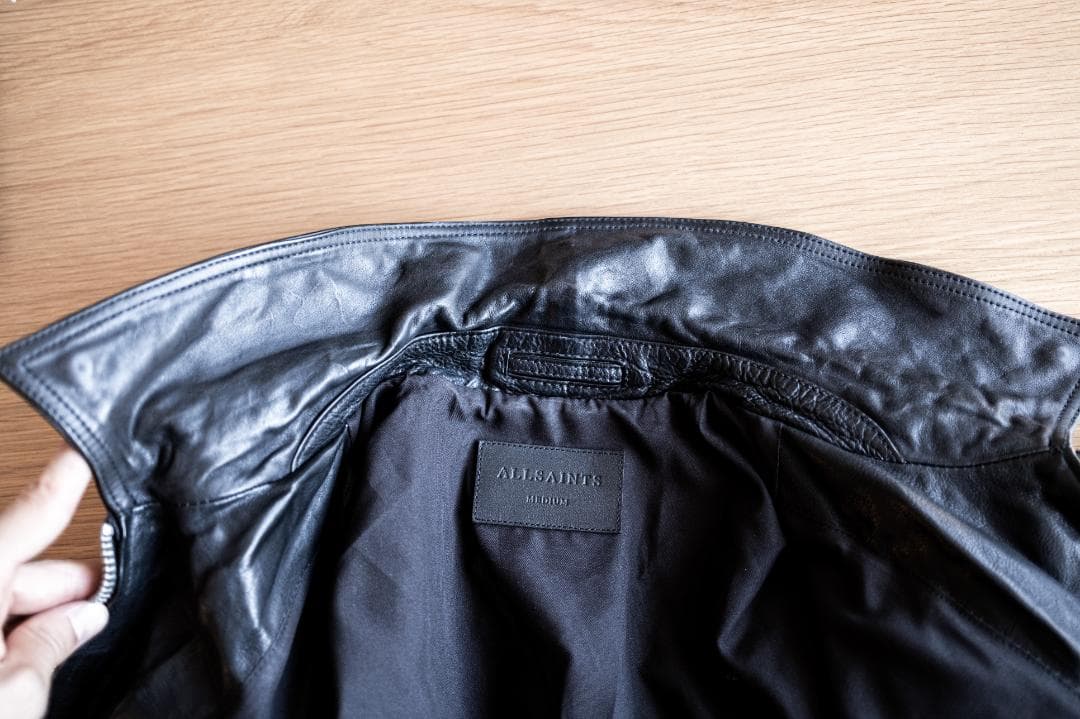 ALLSAINTS ブラック シングルライダースジャケット