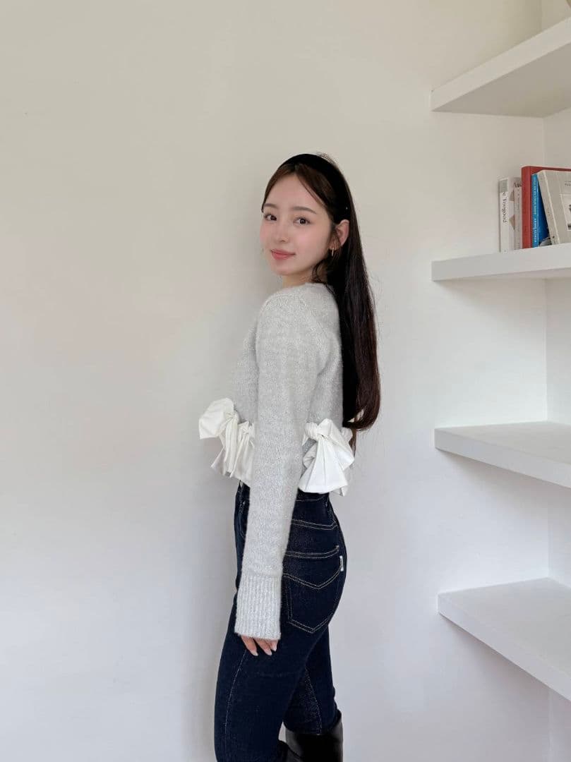 【2025AW今季新作】リボンモチーフカーディガン SNIDEL